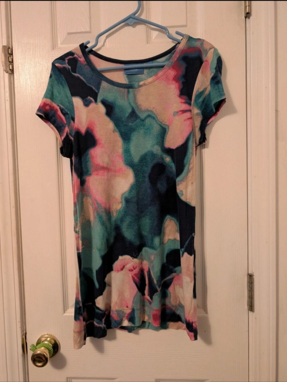 Simply Vera Vera Wang Women's Large Abstract Floral Tunic Top - Picture 3 of 8